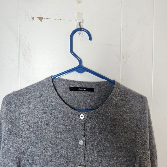 Quince Heather Gray Cashmere Cardigan Size Small - Picture 6 of 15